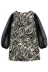 Monnalisa jurk zwart wit zebra