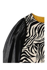 Monnalisa jurk zwart wit zebra