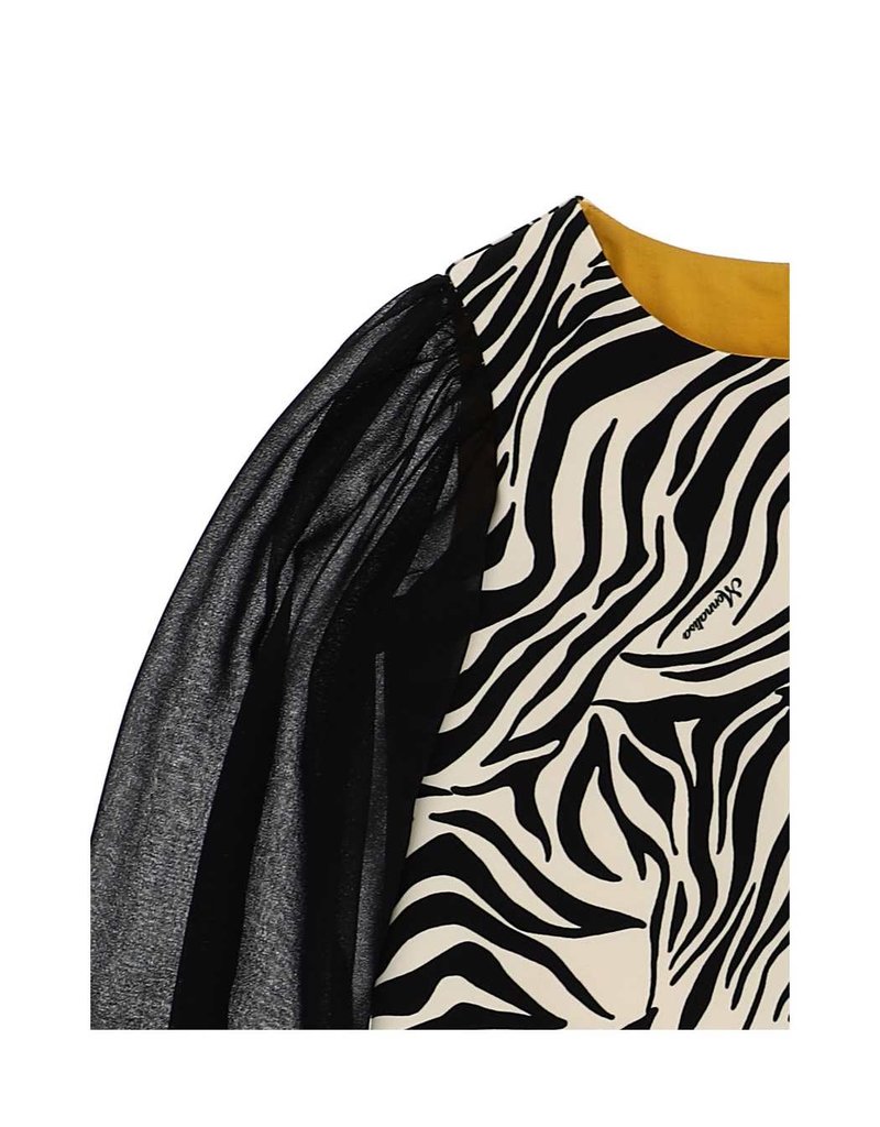 Monnalisa jurk zwart wit zebra