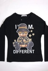 Elsy t-shirt zwart i'm different