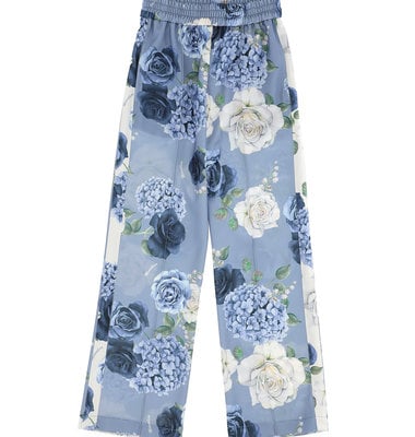 Monnalisa broek blauw met rozen en bloemen