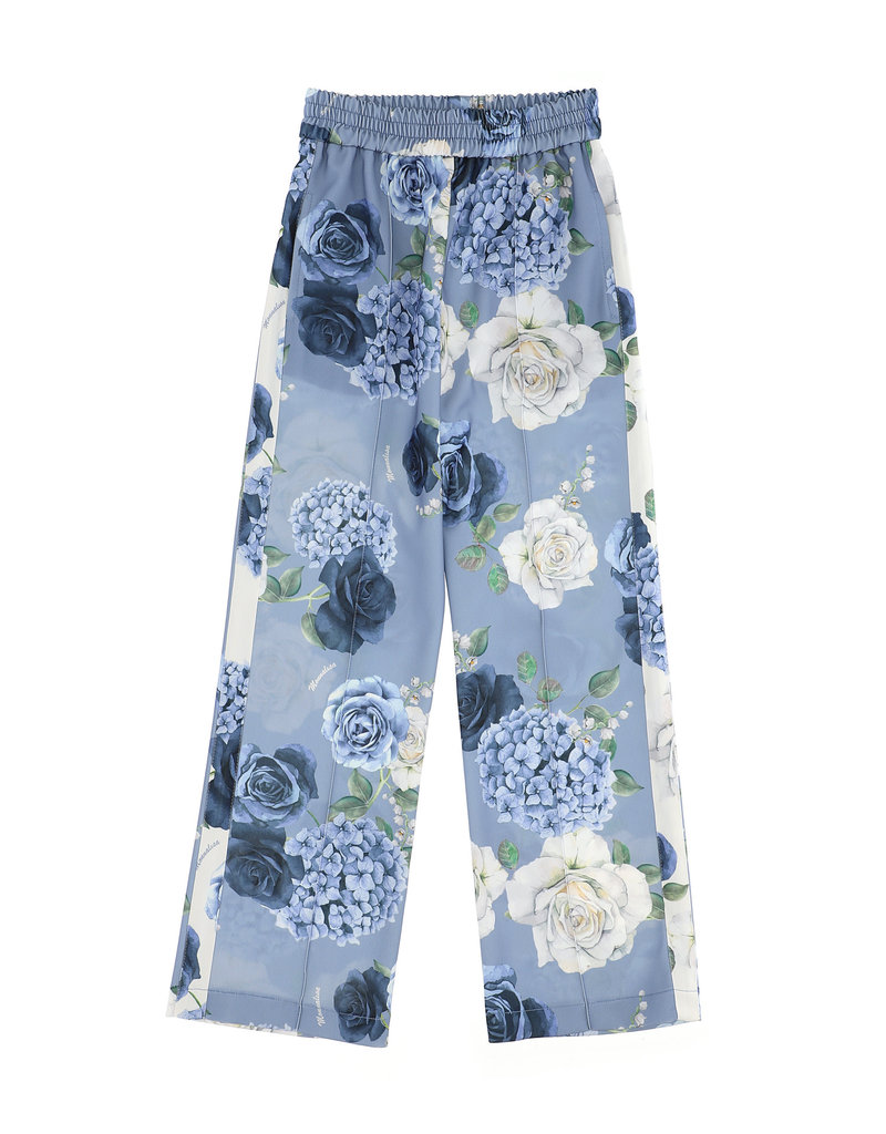 Monnalisa broek blauw met rozen en bloemen