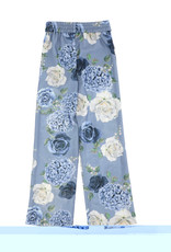Monnalisa broek blauw met rozen en bloemen