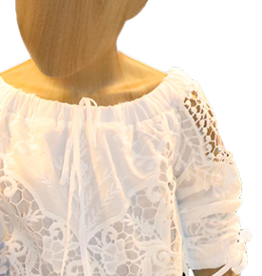 Scapa top ecru broderie/kant