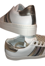 RTB/Hoops sneaker wit met goud en donkerblauw