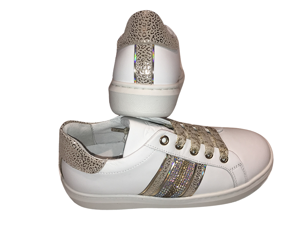 RTB/Hoops sneaker wit goud strass