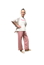 Monnalisa wijde gestreepte broek fuchsia ecu