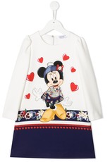 Monnalisa jurk Minnie ecru blauw lm