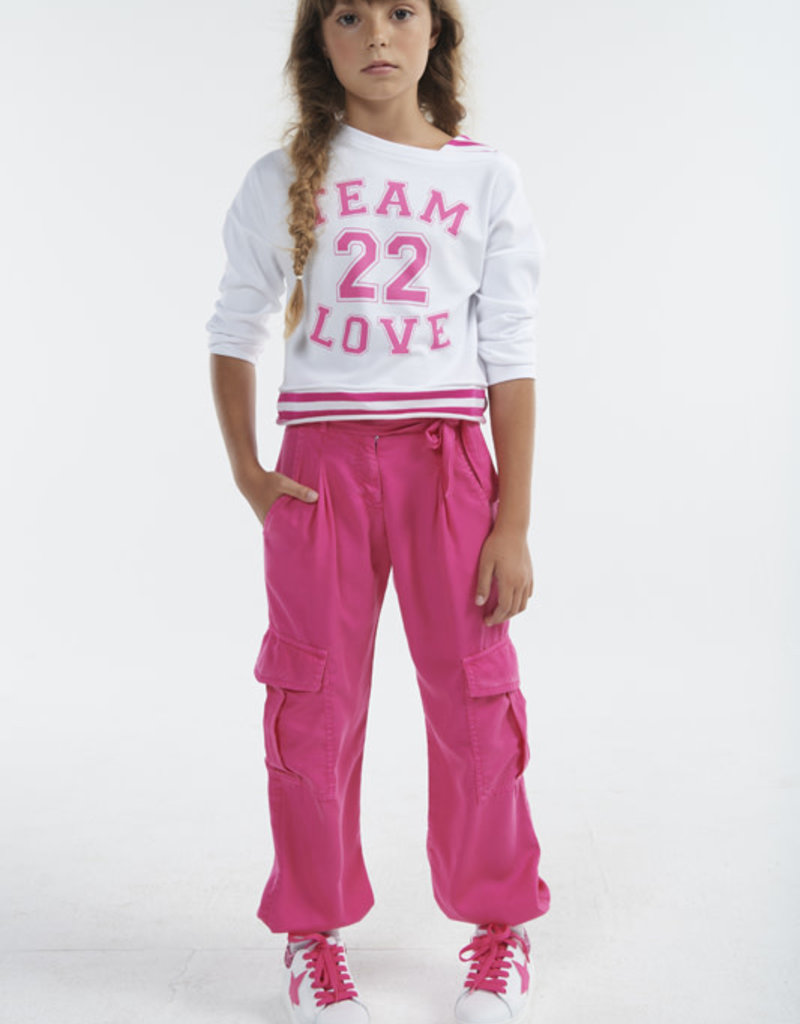 Elsy broek zijzakken soepel fuchsia