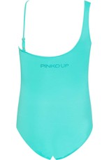 Pinko Up badpak groen print logo strass