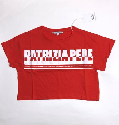 Patrizia Pepe T-shirt rood kort logo