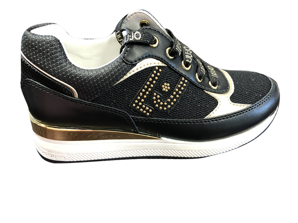 Liu Jo MAXI WONDER 1 Zwart-Goud-Zilver Glitter Com - Bormans Modeschoenen