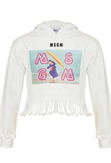 MSGM wit hoodie franje