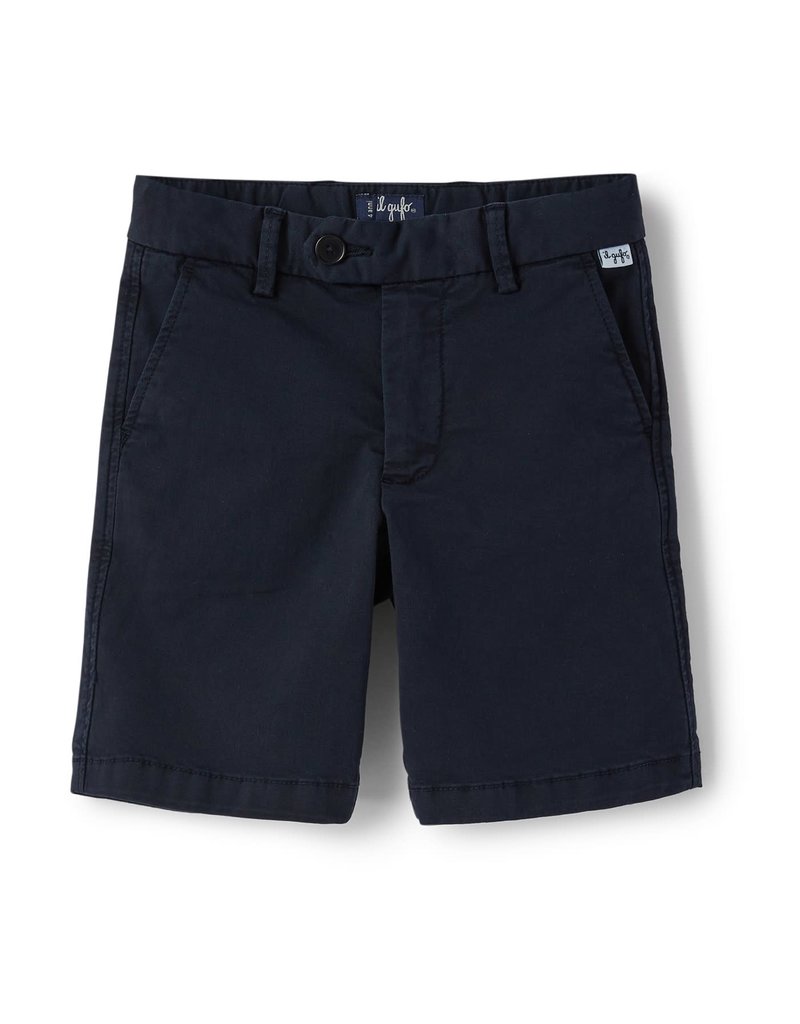 Il gufo bermuda basis chino blauw