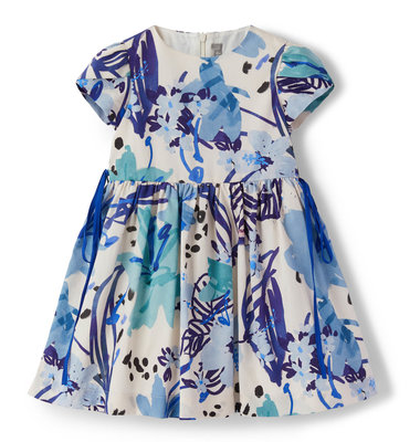 Il gufo jurk dessin ocean blue