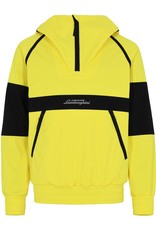 Lamborghini hoodie jas geel contrast zwart