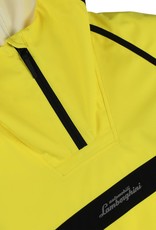 Lamborghini hoodie jas geel contrast zwart