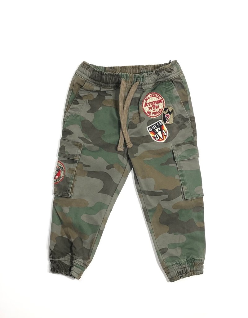 Guess cargo broek camouflage opzetzakken