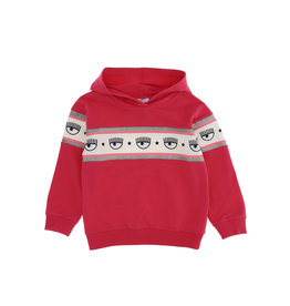 Chiara Ferragni sweater met kap en logo  fuchsia