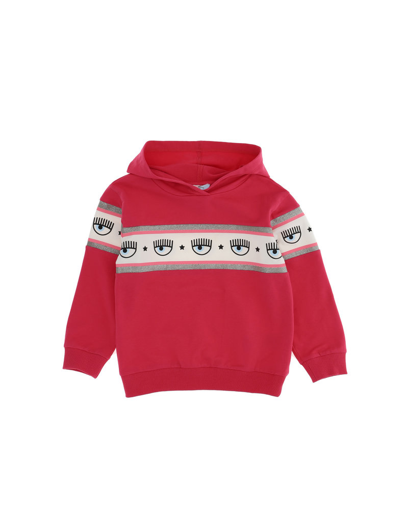 Chiara Ferragni sweater met kap en logo  fuchsia