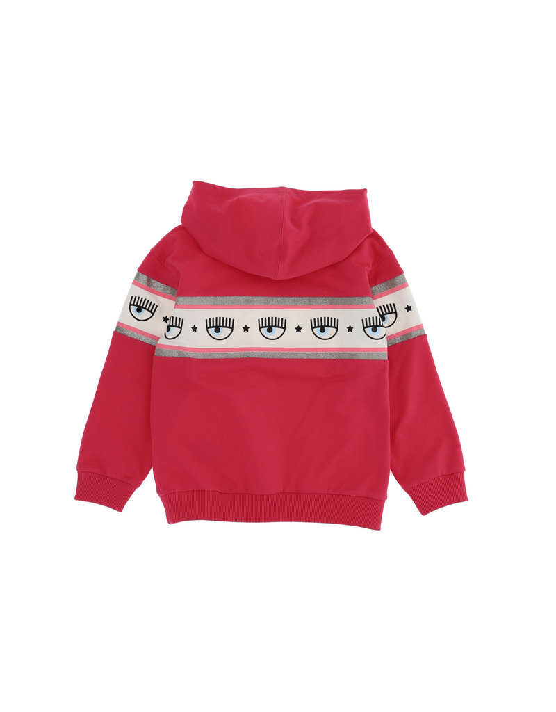 Chiara Ferragni sweater met kap en logo  fuchsia