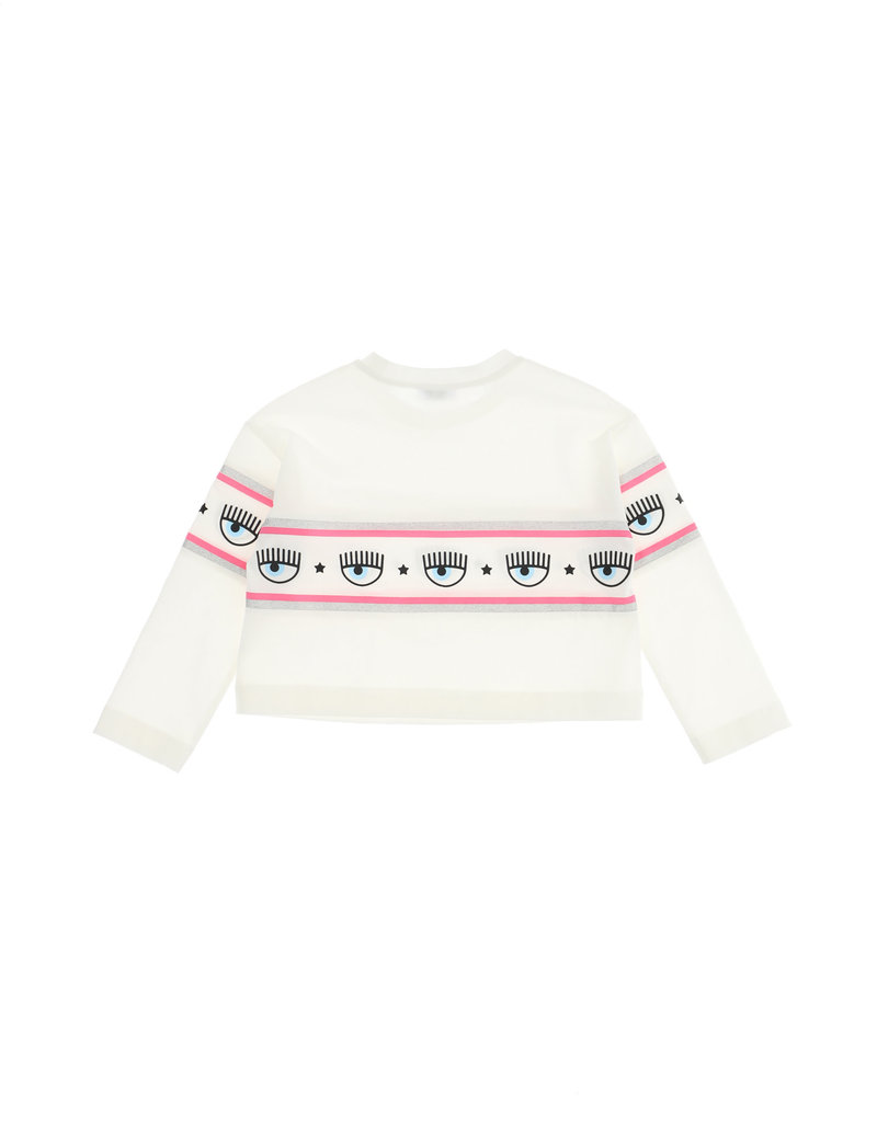 Chiara Ferragni ecru t-shirt logo max