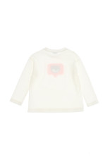 Chiara Ferragni ecru t-shirt logo klein