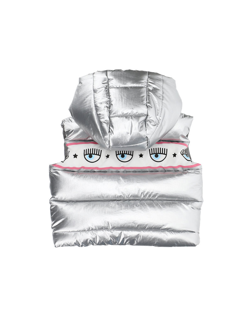 Chiara Ferragni zilver bodywarmer met logo