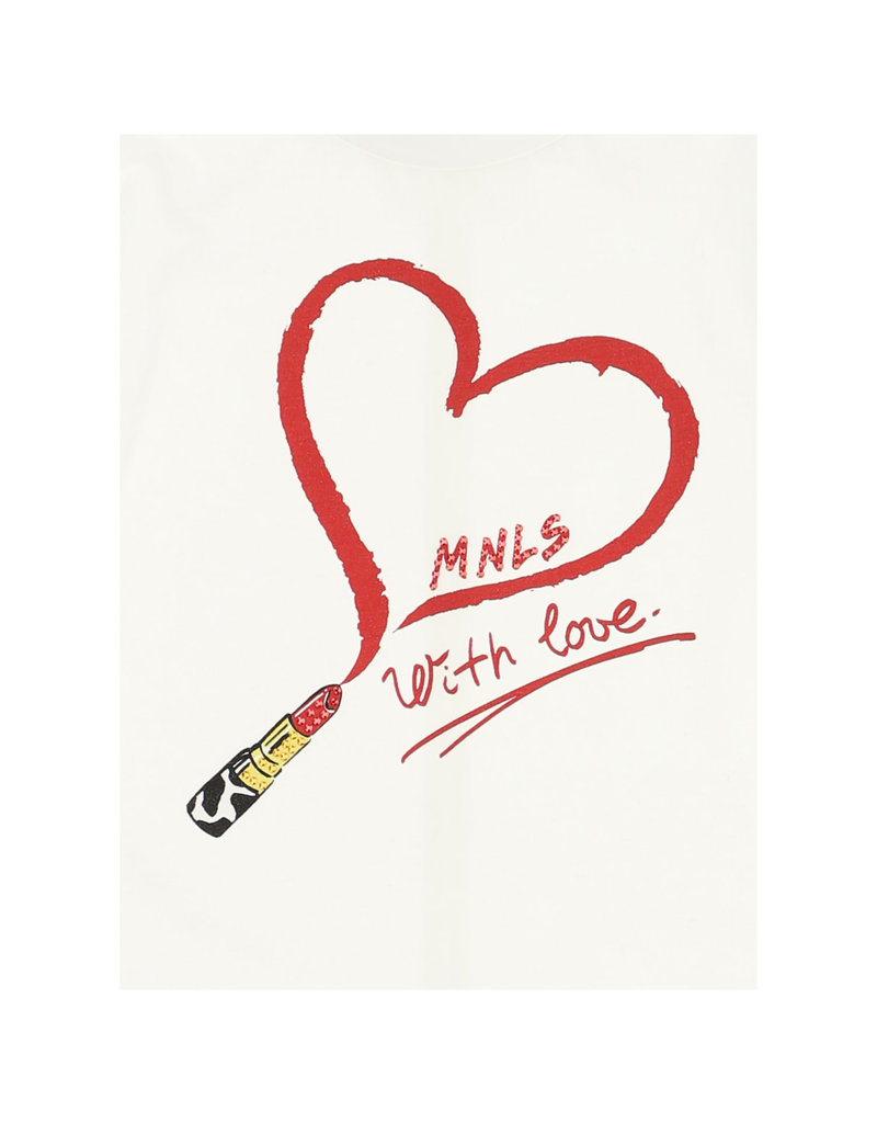 Monnalisa T-shirt ecru met mnls with love