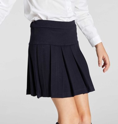 Blue Bay rok Kristi blauw St-Pieters schooluniform plooien stretch kwaliteit