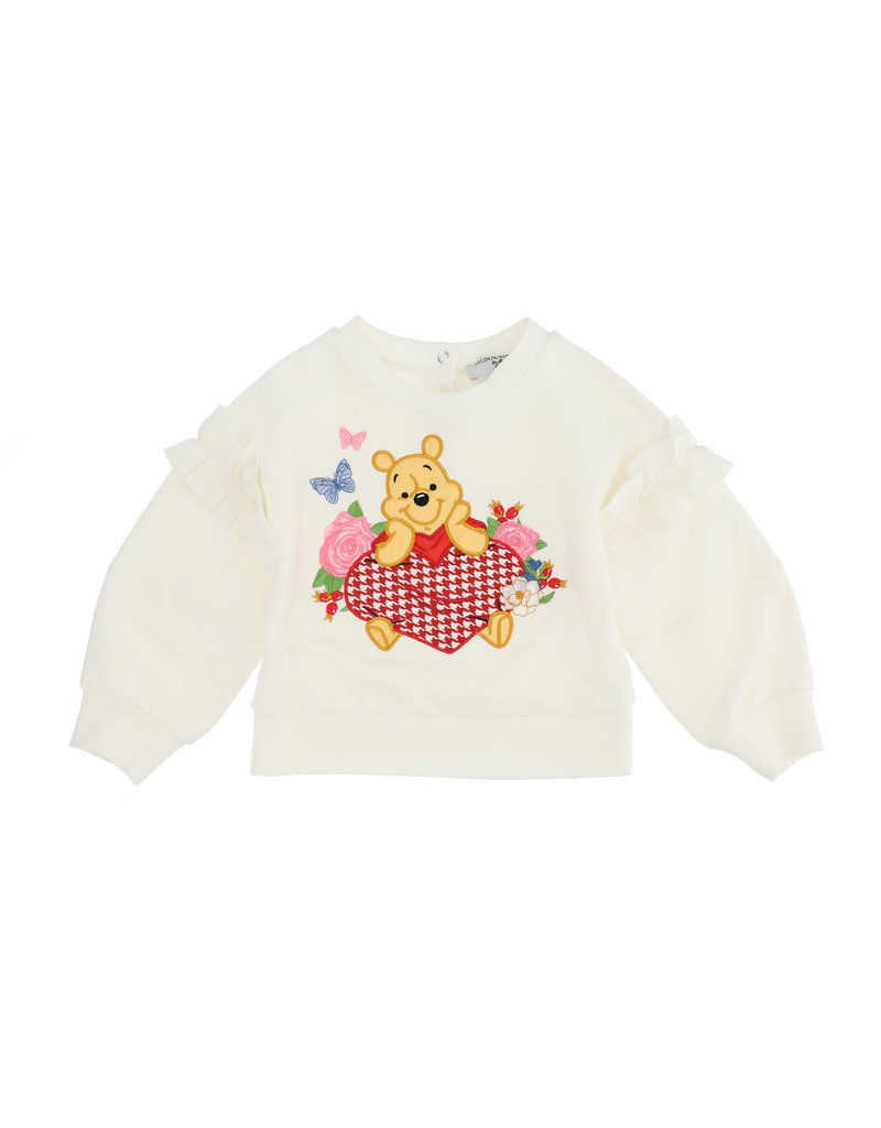 Monnalisa ecru sweater winnie de pooh