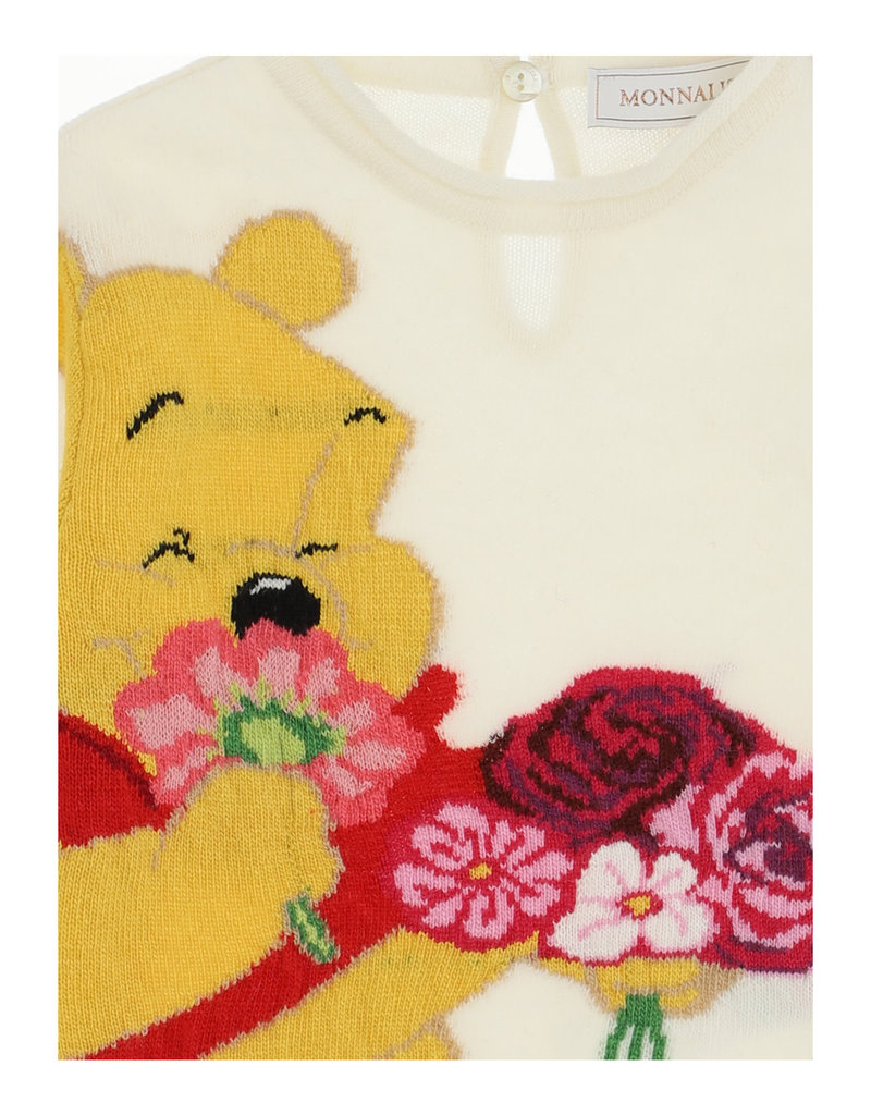 Monnalisa ecru sweater winnie de pooh