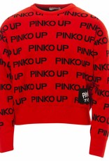 Pinko Up rode trui met zwarte letters pinko