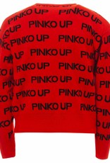 Pinko Up rode trui met zwarte letters pinko