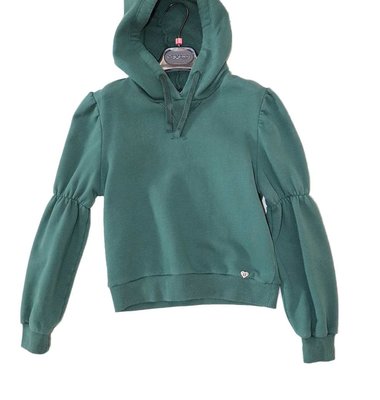 Please sweater groen met kap