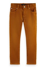 Scotch&Soda stretch rib broek oranje rood