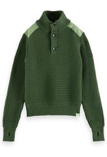 Scotch&Soda donker groen gebreide trui