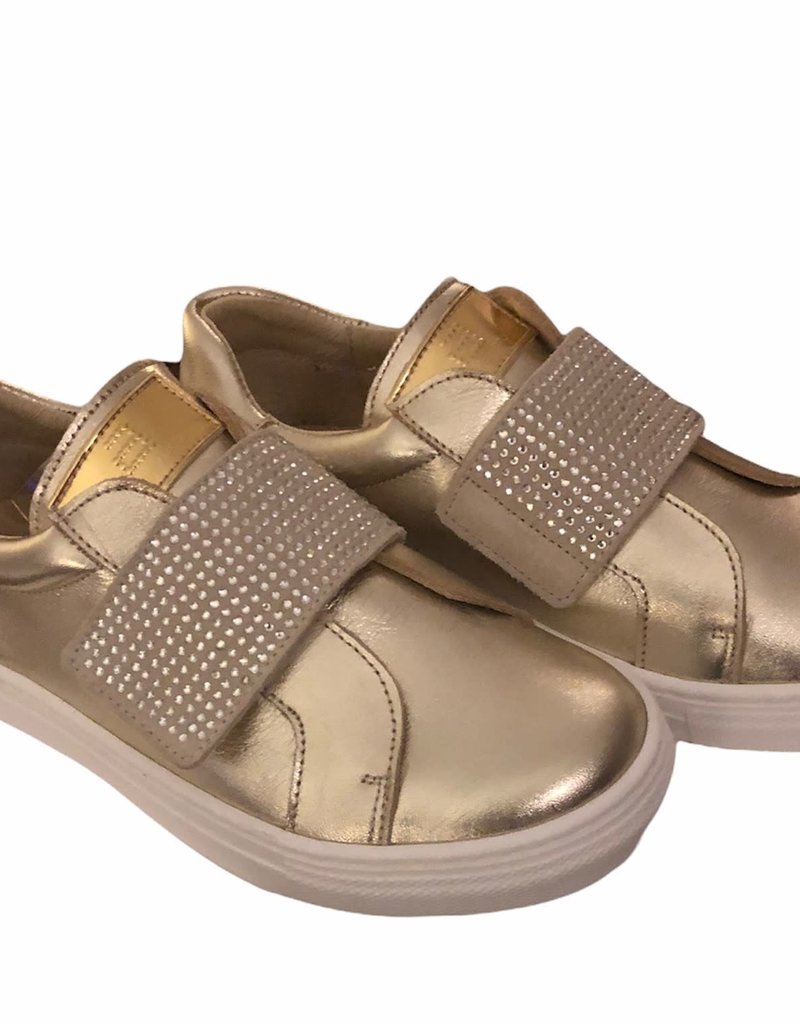 Andanines goud sneaker velcro glitter