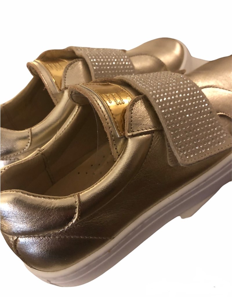 Andanines goud sneaker velcro glitter