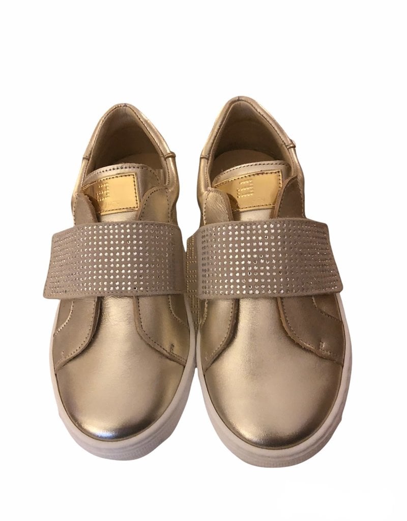 Andanines goud sneaker velcro glitter