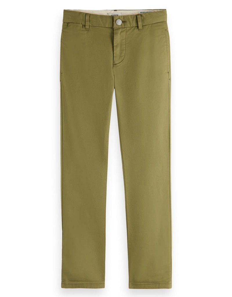 Scotch&Soda broek regular slim fit chino kaki