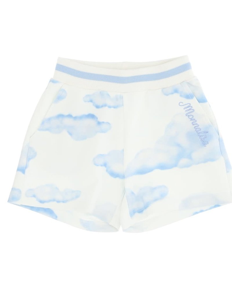 Monnalisa short steekzakken blauw wit