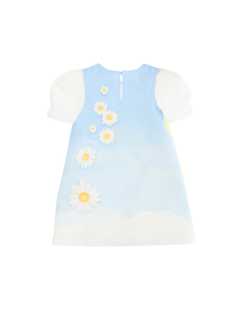 Monnalisa jurk blauw tweety met witte km