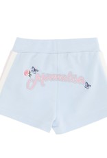 Monnalisa Licht blauwe short roze band