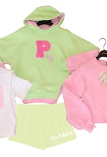 Pinko Up hoodie lime groen met fuchsia