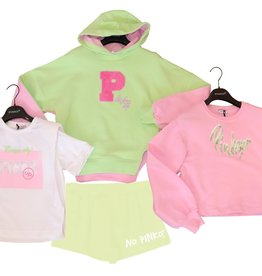 Pinko Up hoodie lime groen met fuchsia