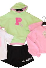 Pinko Up hoodie lime groen met fuchsia