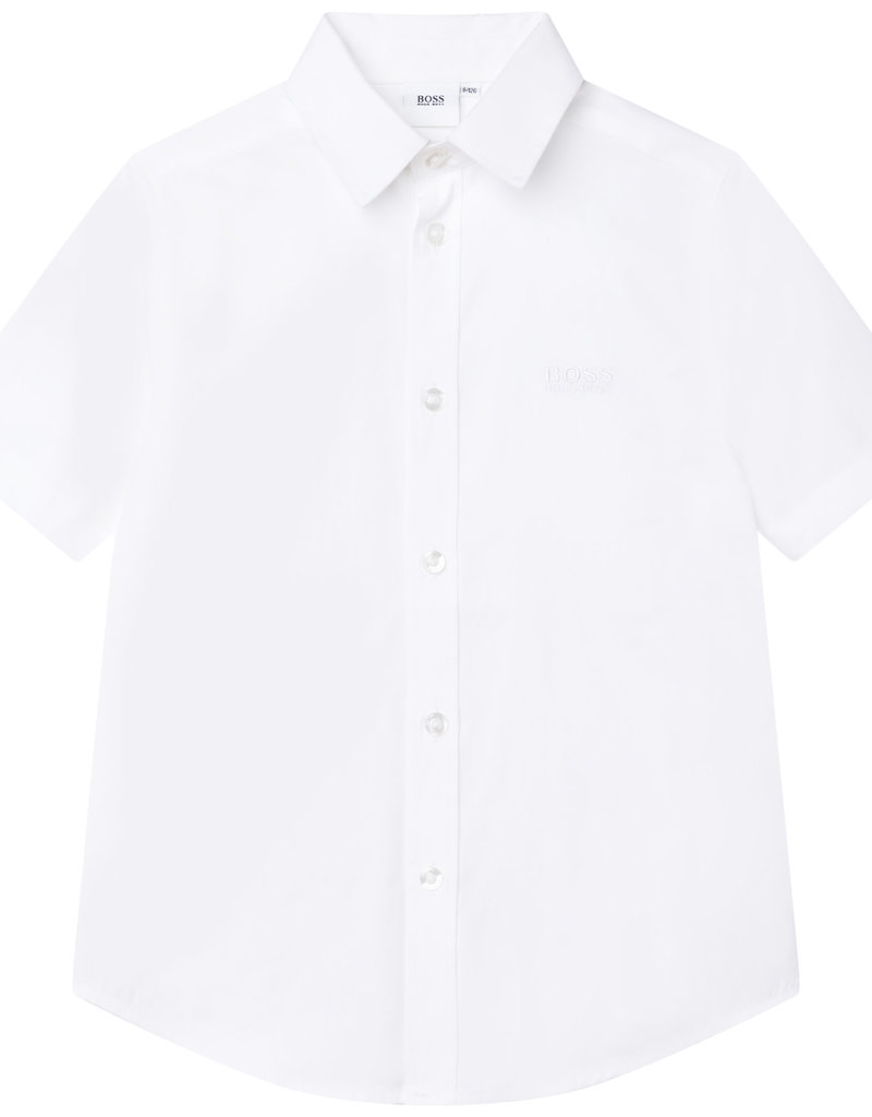 Hugo Boss wit hemd met korte mouwen