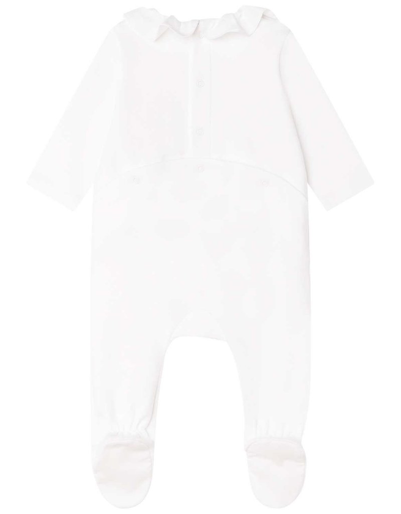 Chloe Chloe ecru kruippakje pyjama met kraagje