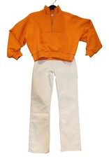 Hound sweater met rits oranje